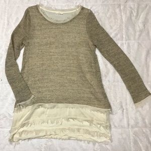 Mint Julep long sleeve oatmeal tunic